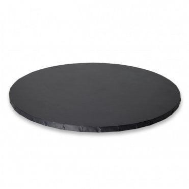 MATT BLACK Round Premium Masonite (MDF) Cake Board Drum