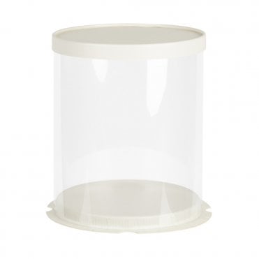 MATT WHITE - Deluxe PVC Transparent Crystal Cake Box