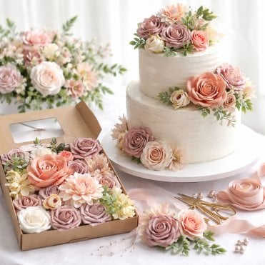 Mauve - DIY Faux Flower Box Set