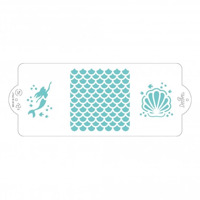 Decora Mermaid Sea Cake Decorating Stencil 10 x 25cm