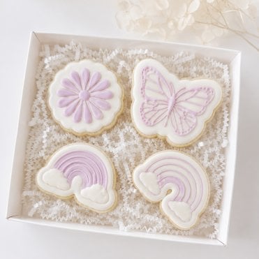 Mini Butterfly, Rainbow & Daisy Stamp & Cutter Set - 3 Piece
