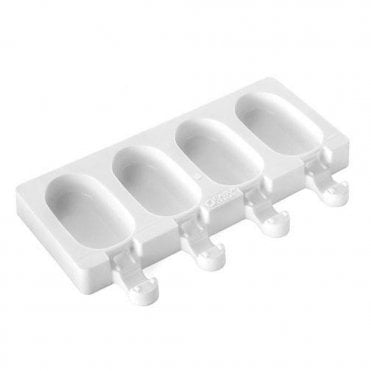 Mini Classic Ice Cream High Quality Silicone Mould - 4 Cavity - With 50 Wooden Sticks