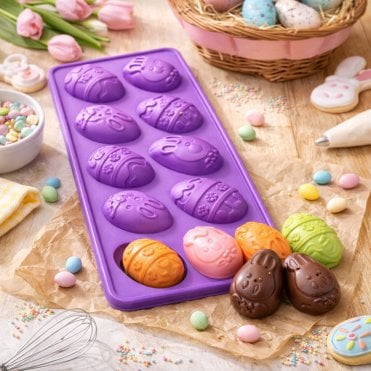 Mini Easter Eggs Baking Silicone Mould - 10 Cavity