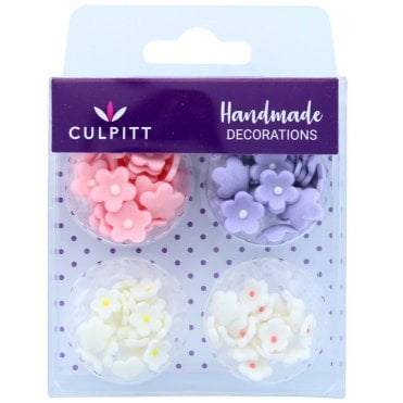 Mini Flowers Assorted Edible Sugar Decoration - 100 pieces