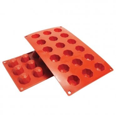 Mini Gemma Jewel Hemisphere Chocolate Silicone Mould - 18 Cavity