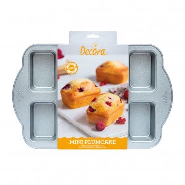 Mini Plum Cake Non Stick Pan - 9.5 x 6.3 x 3.6 H cm