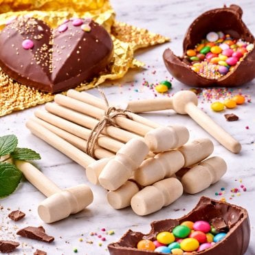 Mini Wooden Mallets For Breakable Chocolate Mould