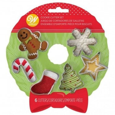 Mini Wreath Cookie Cutter - Set of 6