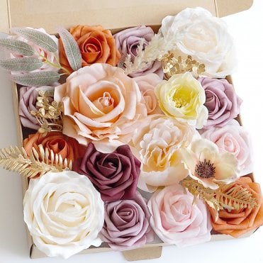 Mixed Champagne - DIY Faux Flower Box Set