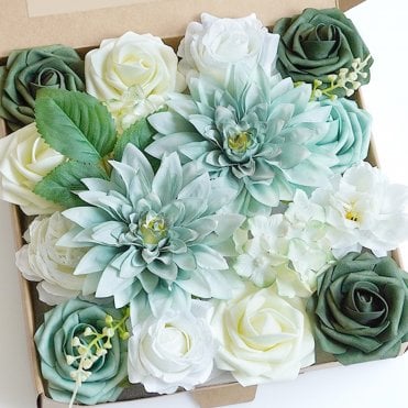 Mixed Green - DIY Faux Flower Box Set