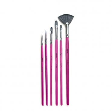 Mixed Paint Brush Set - 6 Pieces
