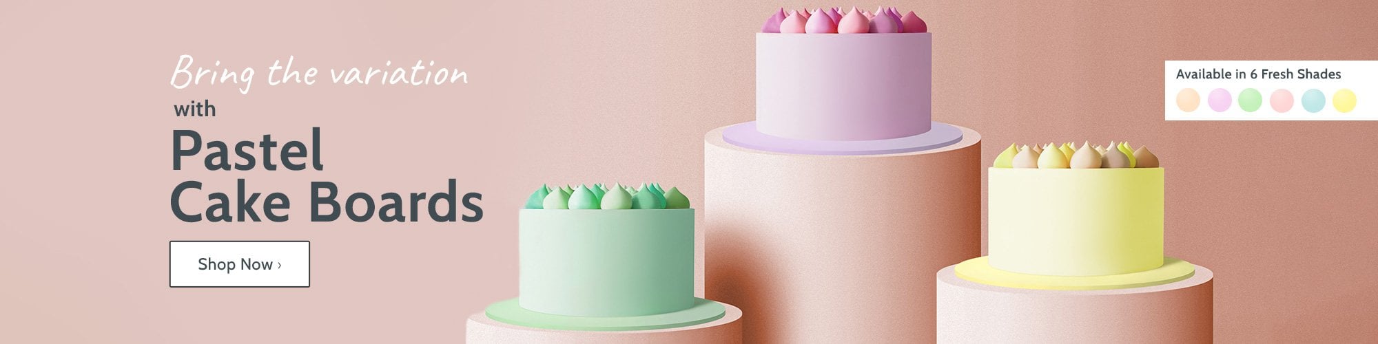 Pastel cake boards