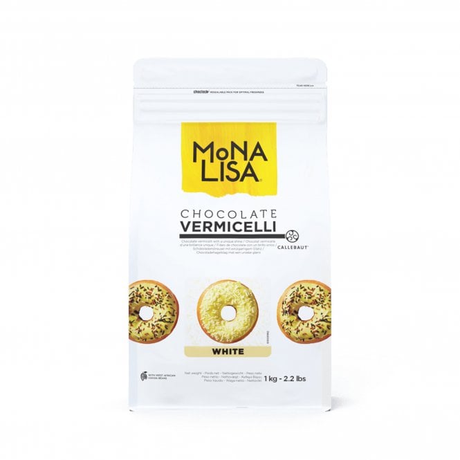 Mona Lisa White Chocolate Vermicelli - 1kg bag