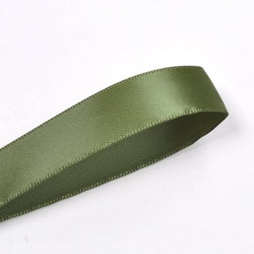 Moss Double-Faced Satin Ribbon - 15mm