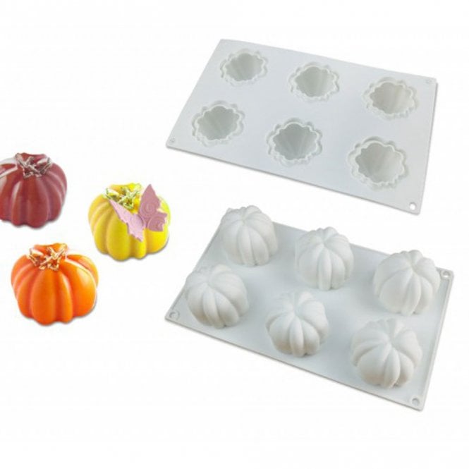 Mould Factory 3D Pumpkin Halloween Mousse Mould - 6 Cavity