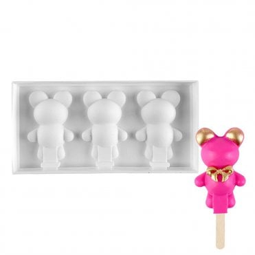 Baby Teddy Bear Icecream Cakesicle Silicone Mould - 3 Cavity