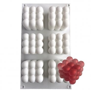 Bubble Cube Baking Silicone Mould - 6 Cavity