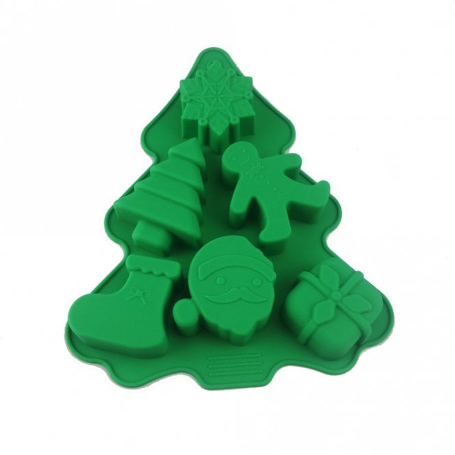 Mould Factory Christmas Tree With 6 Cavity Designs Silicone Mould