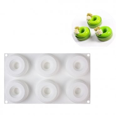 Classic Doughnut Silicone Mould - 6 Cavity