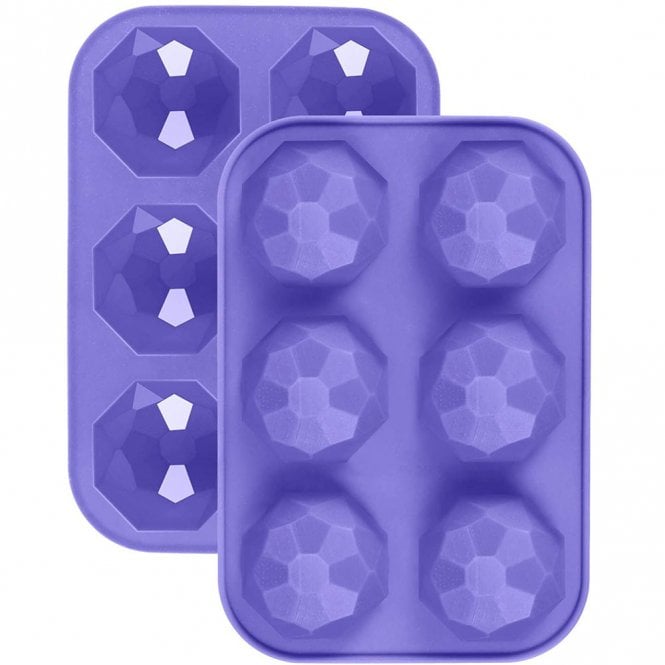 Mould Factory Diamond Hot Chocolate Bomb Silicone Mould - 6 Cavity