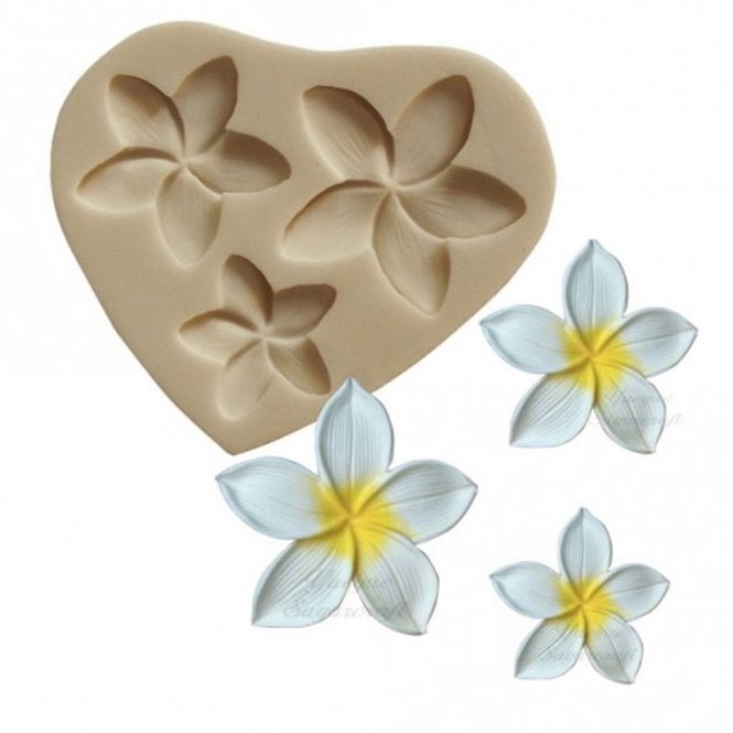 Mould Factory Frangipani Flower Silicone Mould - Set Of 3 Sizes