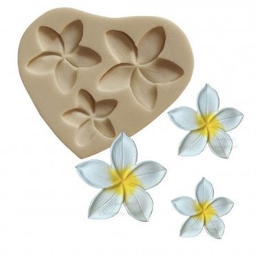 Frangipani Flower Silicone Mould - Set Of 3 Sizes