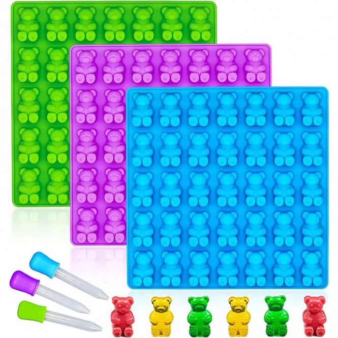 Mould Factory Gummy Bear Candy Silicone Mould with 5ml Dropper - 35 cavity