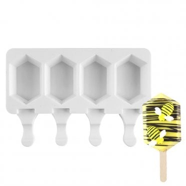 Hexagon Gem Cakesicle Mould - 4 Cavity