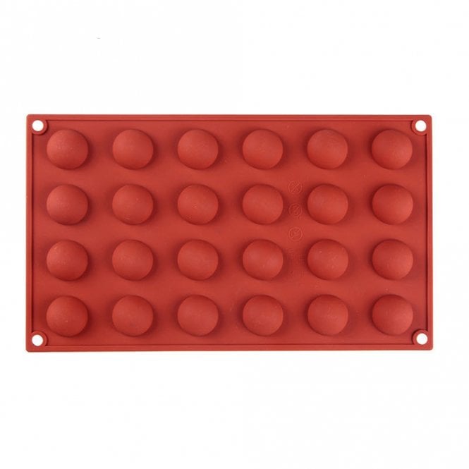 Mould Factory Hot Chocolate Bomb / Ball Silicone Chocolate Mould - 24 Cavity - 2.8cm Diameter