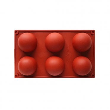 Large Hot Chocolate Bomb / Ball Silicone Chocolate Mould - 6 Cavity - 6.7cm Diameter