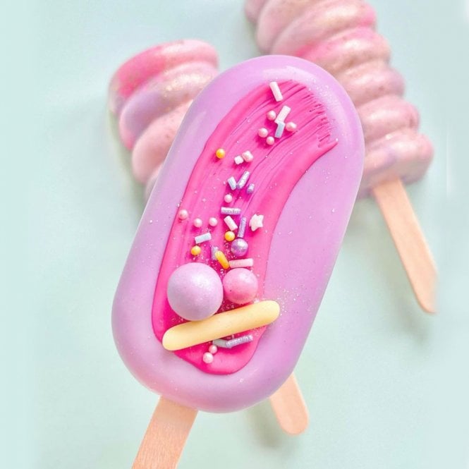 Mould Factory Large Oval Ice Cream Mold Cakesicle Silicone Mould - 4 Cavity