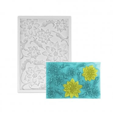 Large Poinsettia Bloom Cluster Silicone Mould