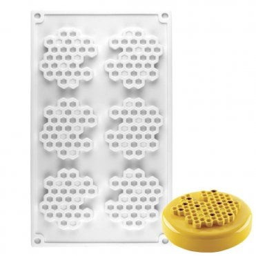 Medium Honey Comb Chocolate Siicone Mould - 6 Cavity
