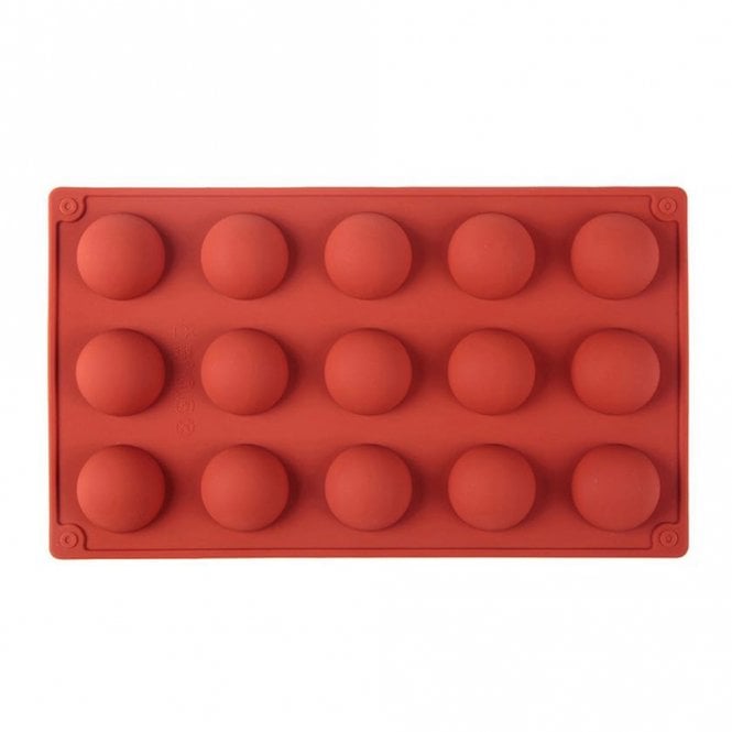 Mould Factory Medium Hot Chocolate Bomb / Ball Silicone Chocolate Mould - 15 Cavity - 5cm Diameter