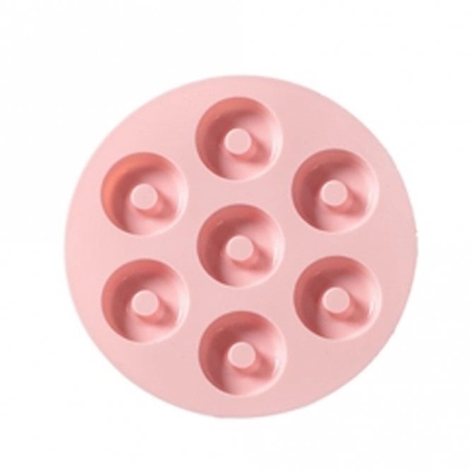 Mould Factory Pink Medium Sized Donut Mould - 7 Cavity