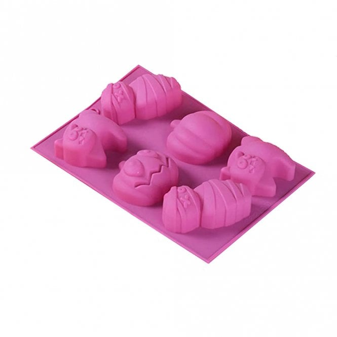 Mould Factory Pumpkin, Mummy Silicone Mould - 6 Cavity