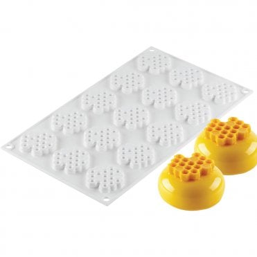 Small Honey Comb Chocolate Silicone Mould - 15 Cavity