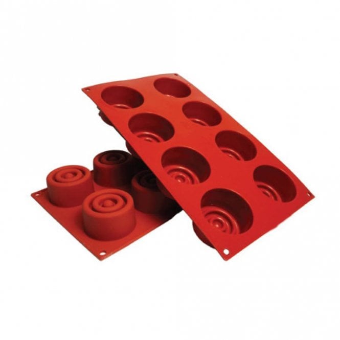 Mould Factory Swirly Mould / Cinnamon Roll Cake Silicone Mould - 8 Cavity