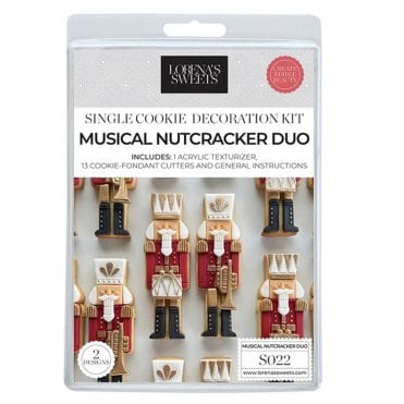 Musical Nutcracker Duo Single Cookie Decoration Kit