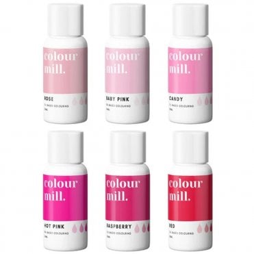 Next Generation Oil Based Food Colouring 100ml - Love Theme Pack Of 6