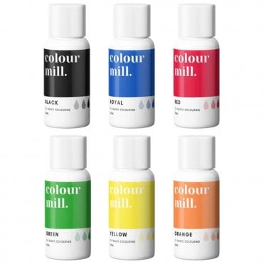 Next Generation Oil Based Food Colouring 100ml - Primary Colours Pack Of 6