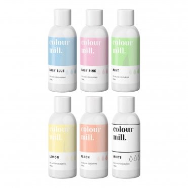 Next Generation Oil Based Food Colouring 20ml - Pastel Colours Pack Of 6