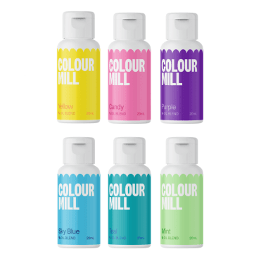 Next Generation Oil Based Food Colouring 20ml - Pool Party Pack of 6
