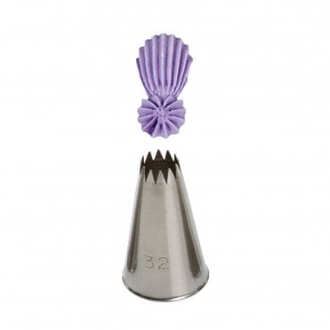 No. 32 Small Open Star Piping Nozzle