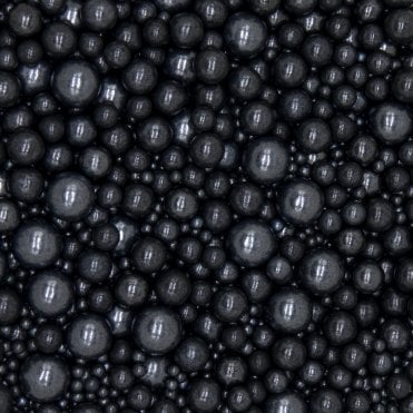 Noir Diamond Pearls Edible Sprinkles – Mixed Sizes - 80g