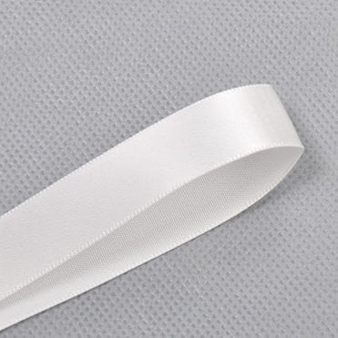 Off White Double-Faced Satin Ribbon - 25mm