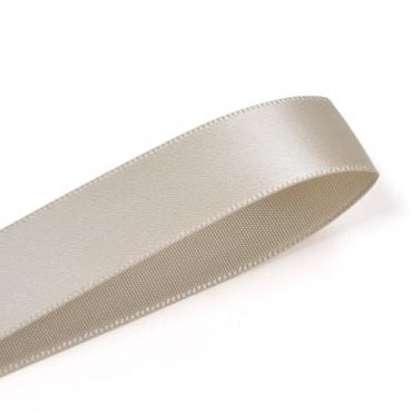 Olive Gray Double-Faced Satin Ribbon - 15mm