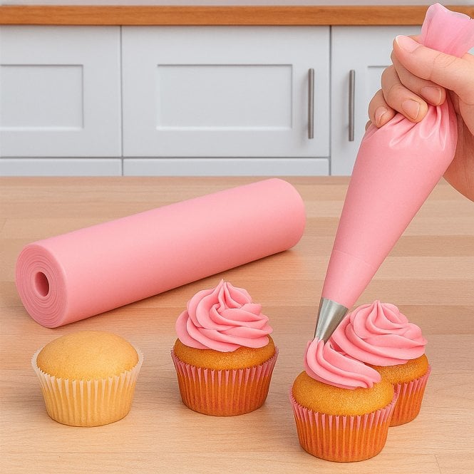 One Way Disposable Pastry Bags - Pink 12