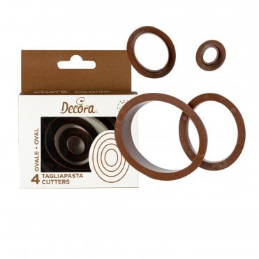 Oval Cookie/Icing Cutters, Set of 4