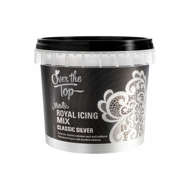 Over the Top OTT Metallic Royal Icing Mix – Classic Silver 150g